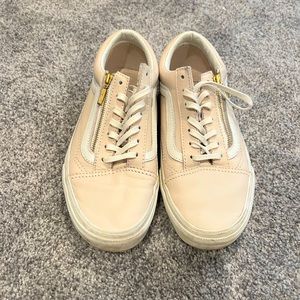 Blush Slip on Zip up Vans Sneakers, barely worn, size 6.5